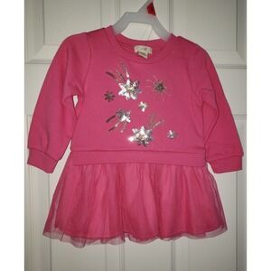 Peek Toddler Girls NWT Long Sleeve Dress with Sequence Size 18M